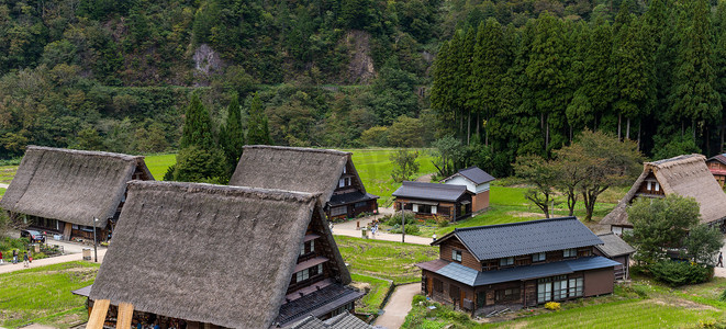 日本白川乡的木屋