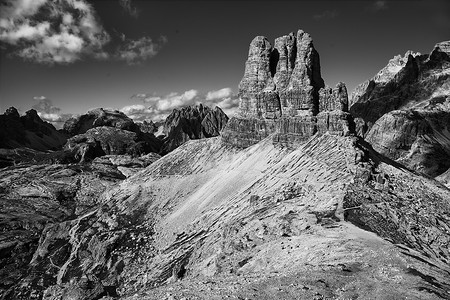 白云岩，黑白风景