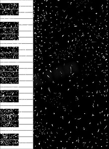 钢琴键斑点 Grunge 海报背景