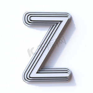 三步字体字母 Z 3D