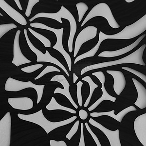 花朵黑白摄影照片_融化的花朵抽象花卉图案