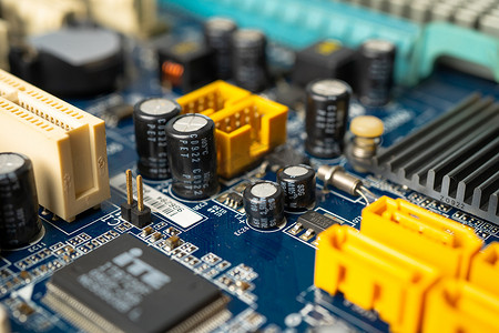 电子废物电子、计算机电路 CPU 芯片主板核心处理器电子设备：数据、硬件、技术人员和技术的概念。