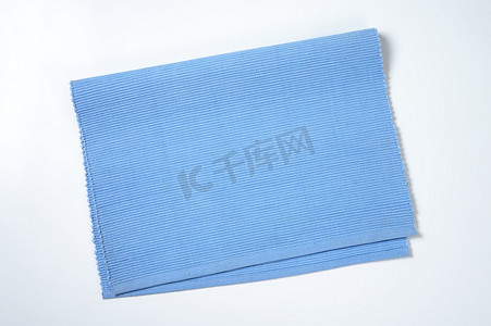 蓝色棉质餐垫