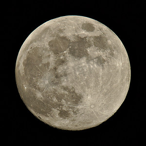 天星小轮摄影照片_一轮蓝色的月亮