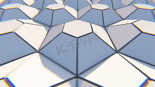 六边形几何摄影照片_白色几何六角形抽象背景。 