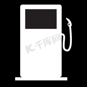 加油站矢量摄影照片_白色背景上的加油站图标。