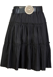 黑色布料女士半身裙