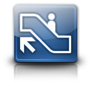 移动商城图标摄影照片_图标、按钮、象形图自动扶梯向上