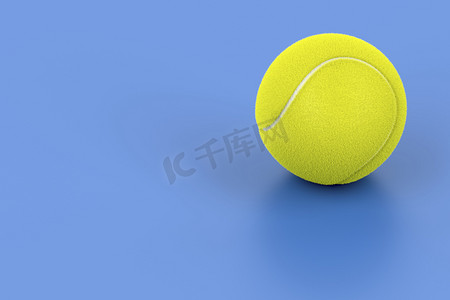 黄色荧光球体摄影照片_网球