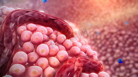 3D 插图激活的癌细胞，生长的肿瘤