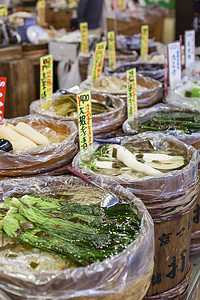 京都的传统食品市场。