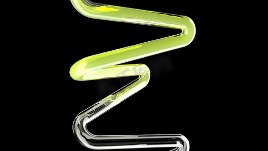 玻璃管中的黄色液体科学实验室医学科学研究 3d 渲染