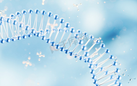 生物分子技术摄影照片_生物分子结构，3d 渲染。