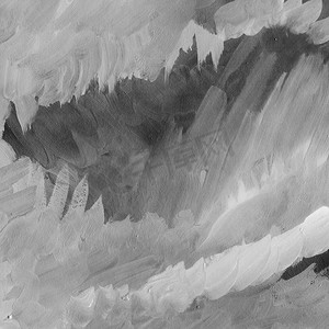 黑白手绘水粉抽象纹理背景。