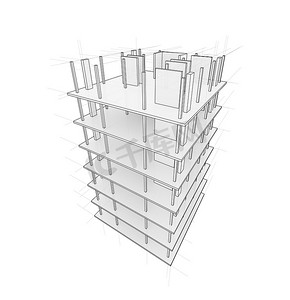 正在建设中的房屋图