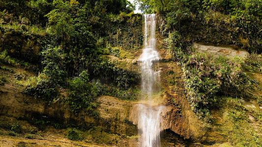 卡能摄影照片_美丽的热带瀑布。 