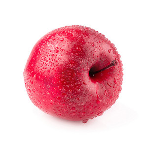 红苹果整块隔离在白色背景