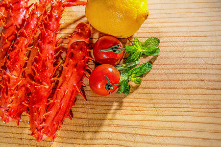 帝王蟹摄影照片_帝王蟹，腿的食物蟹，阿拉斯加食物。