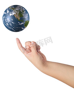 手指与地球