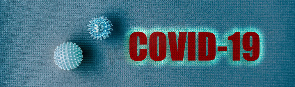 COVID-19 冠状病毒标题背景。