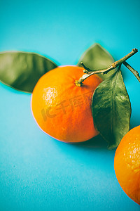 新鲜天然多汁的橘子，克莱门汀水果甜点为 hea