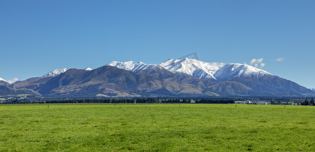 新西兰南部泰勒山和哈特山风景
