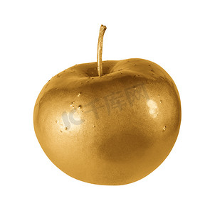 孤立的金苹果