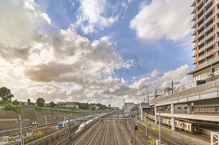 手火车摄影照片_从被称为“火车博物馆”的下御院桥眺望