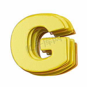 黄色字体字母 G 3d