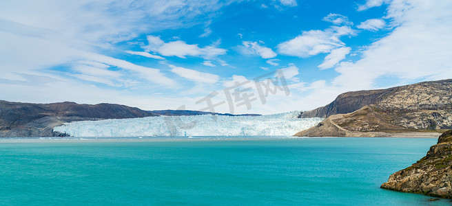 西格陵兰 Eqi 冰川的格陵兰冰川前缘又名伊卢利萨特冰川