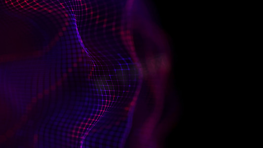 led视频视频摄影照片_紫色科技音乐波浪背景。