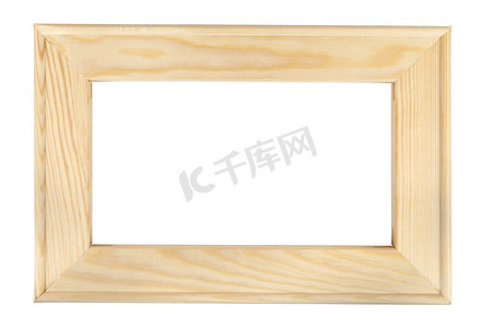 白色背景上的木制相框