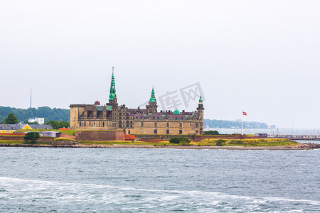 哈姆雷特摄影照片_赫尔辛格海岸上的克伦堡城堡