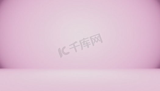 浅粉色背景摄影照片_抽象的空光滑浅粉色工作室房间背景，用作产品展示、横幅、模板的蒙太奇。