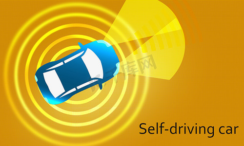 数据自动驾驶摄影照片_自动驾驶汽车概念