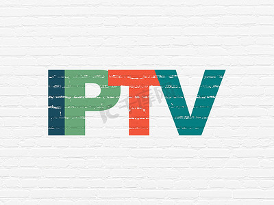 网页设计理念： 在墙壁背景上的 IPTV