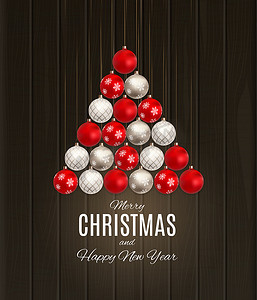 新年快乐海报摄影照片_圣诞快乐和新年快乐海报。