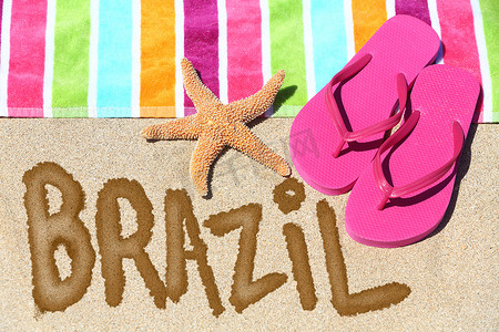 巴西海滩度假胜地概念