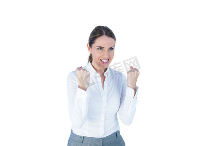 女商人表情坚定