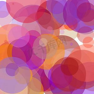 抽象红色橙色棕色紫色圆圈插图背景
