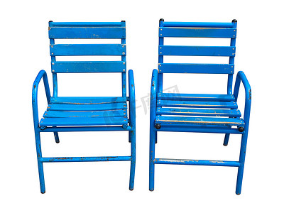 孤立的蓝色戛纳椅子