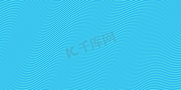 波浪天蓝色摄影照片_天蓝色无缝催眠波背景。