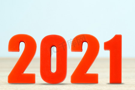 2021年红色塑料新年照片
