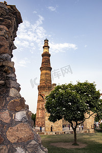 库特卜塔，世界遗产，世界上最高的砖尖塔，新德里，印度