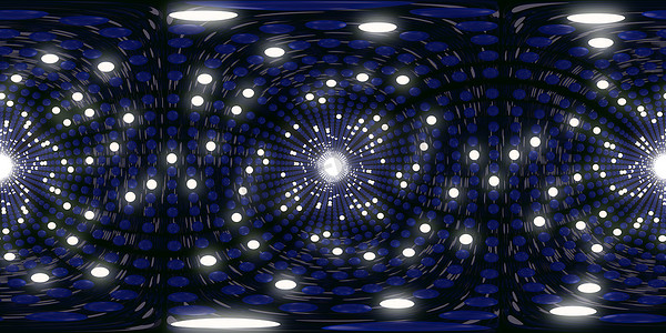 vr3d摄影照片_3d 插图，3d 渲染，vr 360 全景抽象图像的球形背景，光的路径，蓝色球形塑料背景交替白色球形光