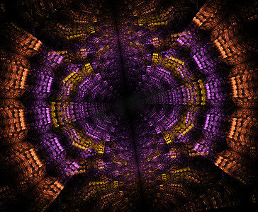 太空中发光的星门，计算机生成的抽象背景。
