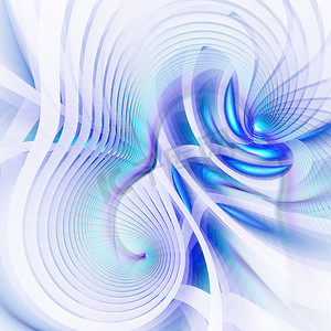 抽象蓝色波浪商业背景线波抽象流动条纹和曲线