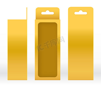 挂盒金窗形状剪出包装模板空白。