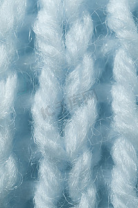 天蓝色羊毛针织纹理。