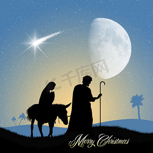 圣诞节耶稣诞生场景